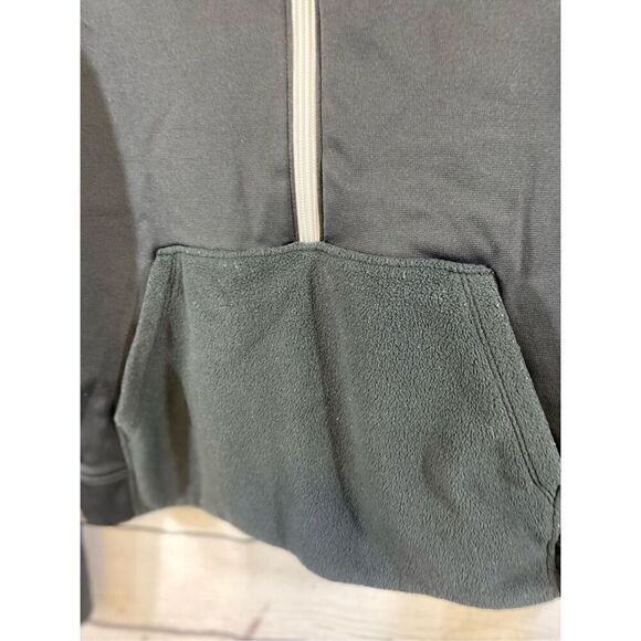 Under Armour Women's Armour Mixed Media ½ Zip Sweatshirt (Black/White) Size Smal - Picture 3 of 9